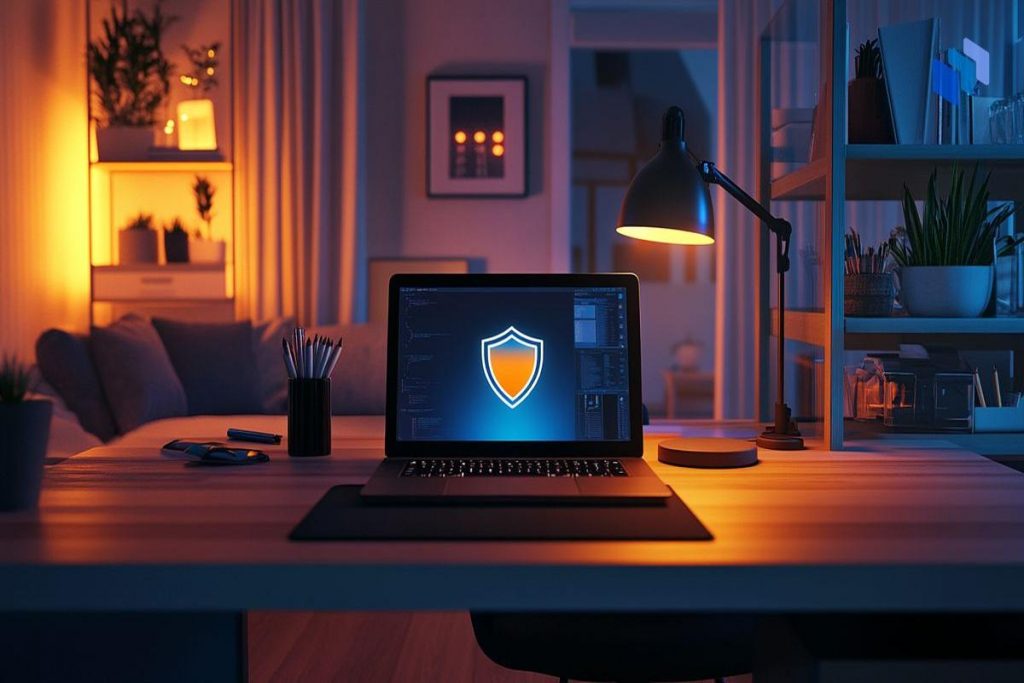 Hybrid Employee's Computer Showing a Security Alert